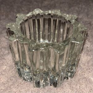 80s Avon Crystal Glass Candle Holder